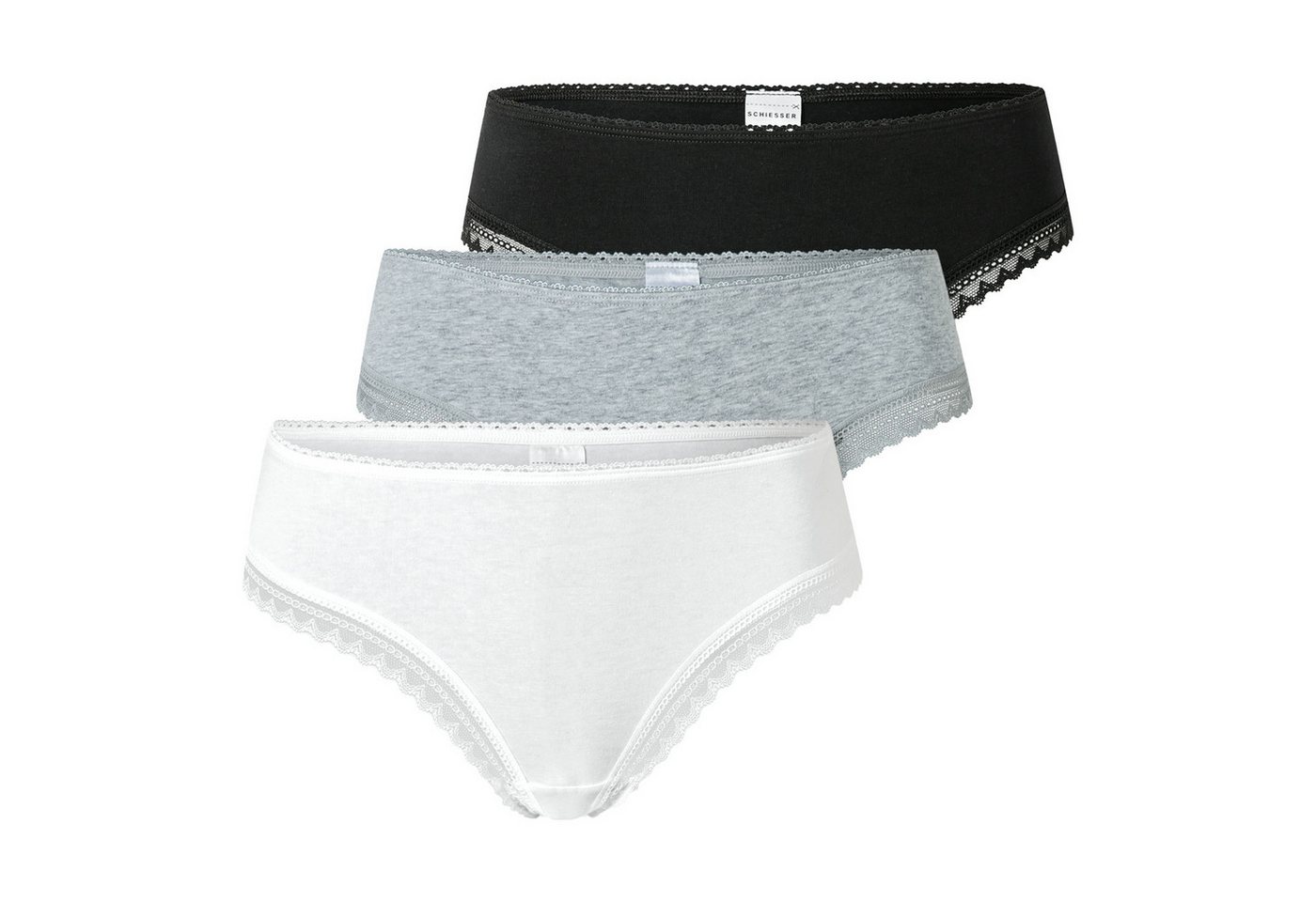 Schiesser String Modern Multipacks (3-St., 3er Pack) mit femininer Spitze von Schiesser