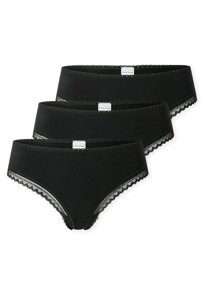 Schiesser String Modern Multipacks (3er Pack) Spitzenbänder, Baumwollmischung, Single Jersey von Schiesser
