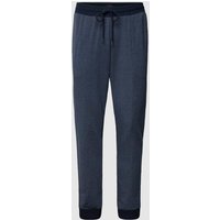 Schiesser Sweatpants in melierter Optik Modell 'Mix + Relax' in Marineblau, Größe M von Schiesser