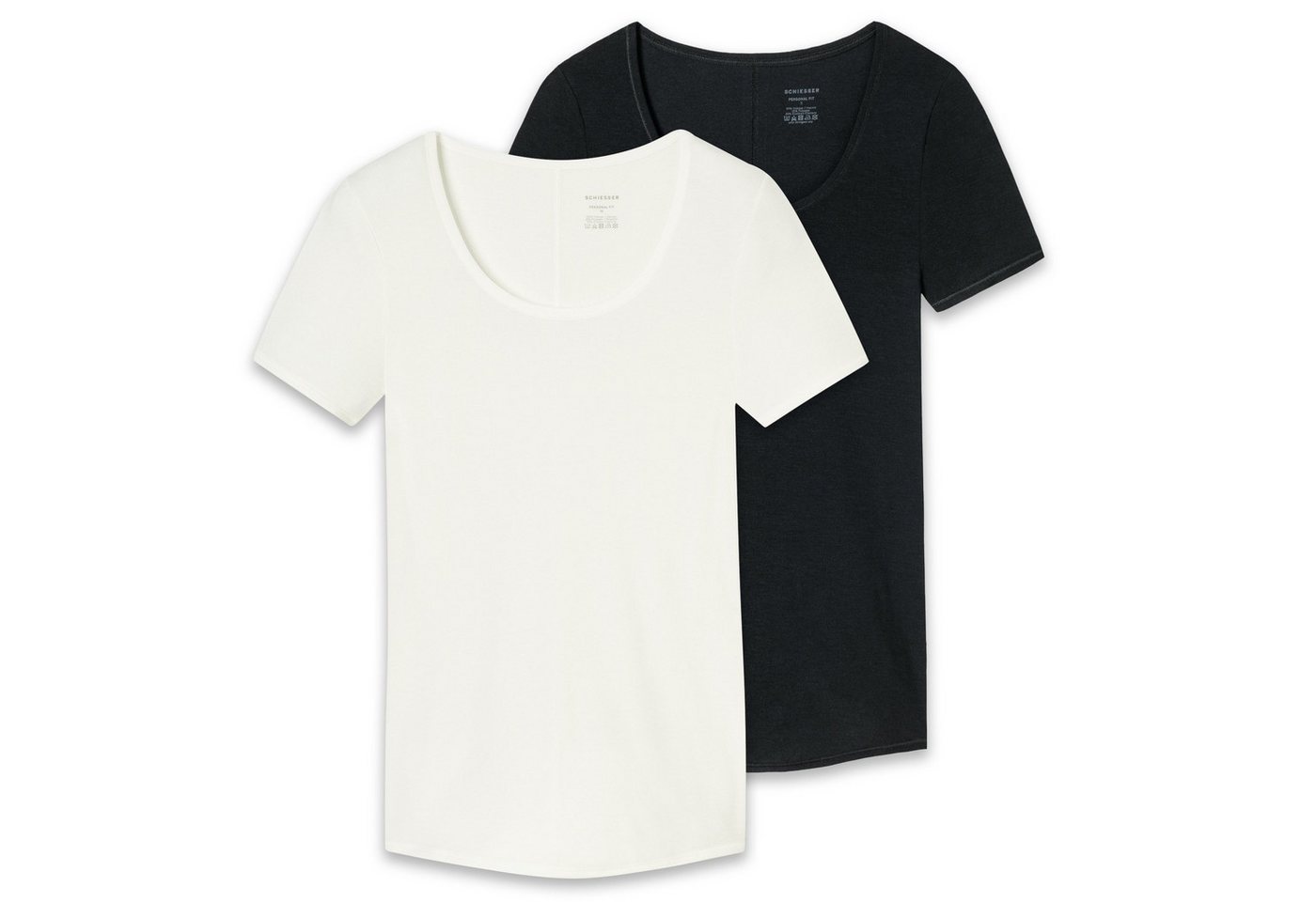 Schiesser T-Shirt Damen Unterhemd 2er Pack Viskose (Packung, 2er Pack) von Schiesser