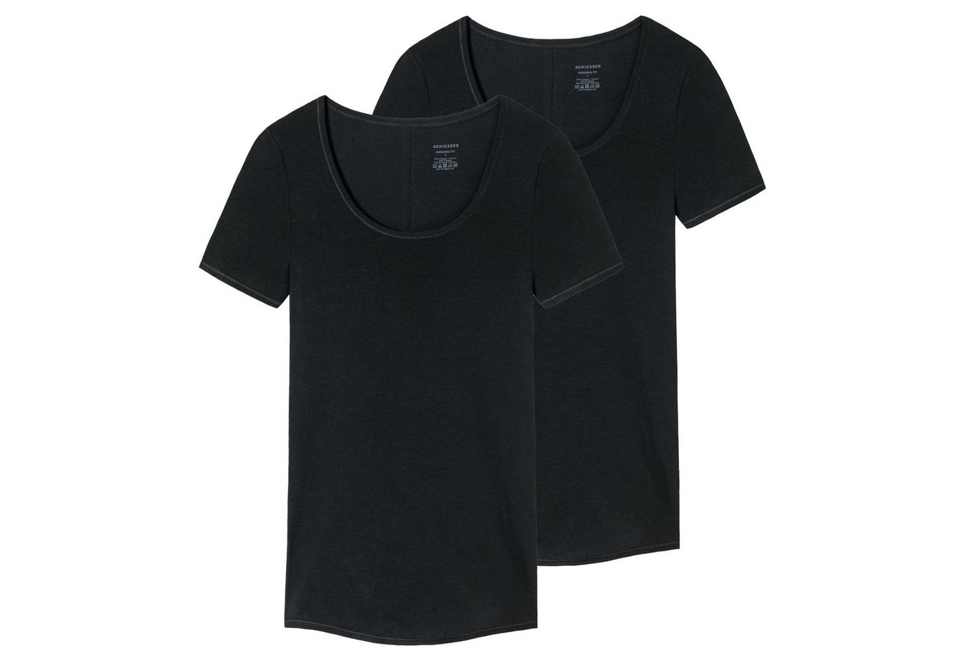 Schiesser T-Shirt Damen Unterhemd 2er Pack Viskose (Packung, 2er Pack) von Schiesser