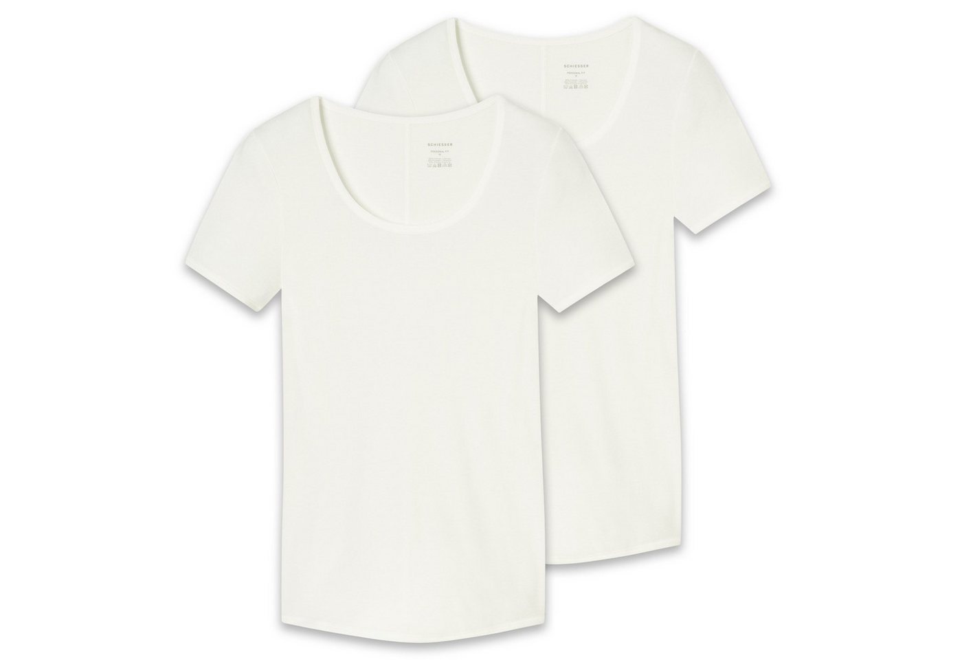 Schiesser T-Shirt Damen Unterhemd 2er Pack Viskose (Packung, 2er Pack) von Schiesser