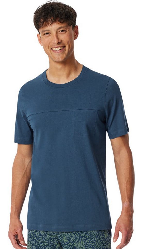 Schiesser T-Shirt Freizeit Mix+Relax (100% Baumwolle) indigoblau Herren von Schiesser