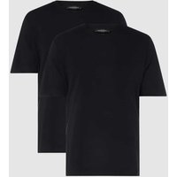 Schiesser T-Shirt aus Baumwolle im 2er-Pack in Black, Größe L von Schiesser