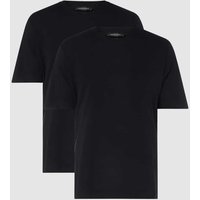 Schiesser T-Shirt aus Baumwolle im 2er-Pack in Black, Größe S von Schiesser