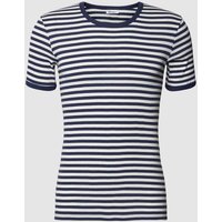 Schiesser T-Shirt mit Rippenstruktur Modell 'Fried' in Dunkelblau, Größe L von Schiesser