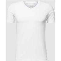 Schiesser T-Shirt mit V-Ausschnitt in Weiss, Größe XL von Schiesser