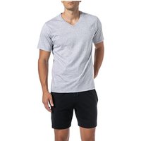 Schiesser Herren T-Shirt grau Baumwolle unifarben von Schiesser