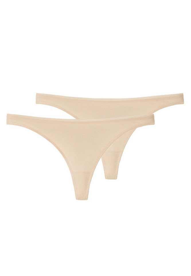 Schiesser T-String 2er Pack 95/5 Organic (Spar-Set, 2-St) String - Baumwolle - Besonders flache Nähte und supersofter Bund  von Schiesser