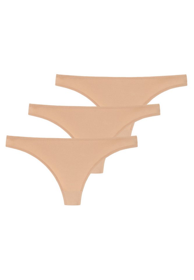 Schiesser T-String 3er Pack Invisible Lace (Spar-Set, 3-St) String - Leicht transparent - Rückteil aus weicher Spitze von Schiesser