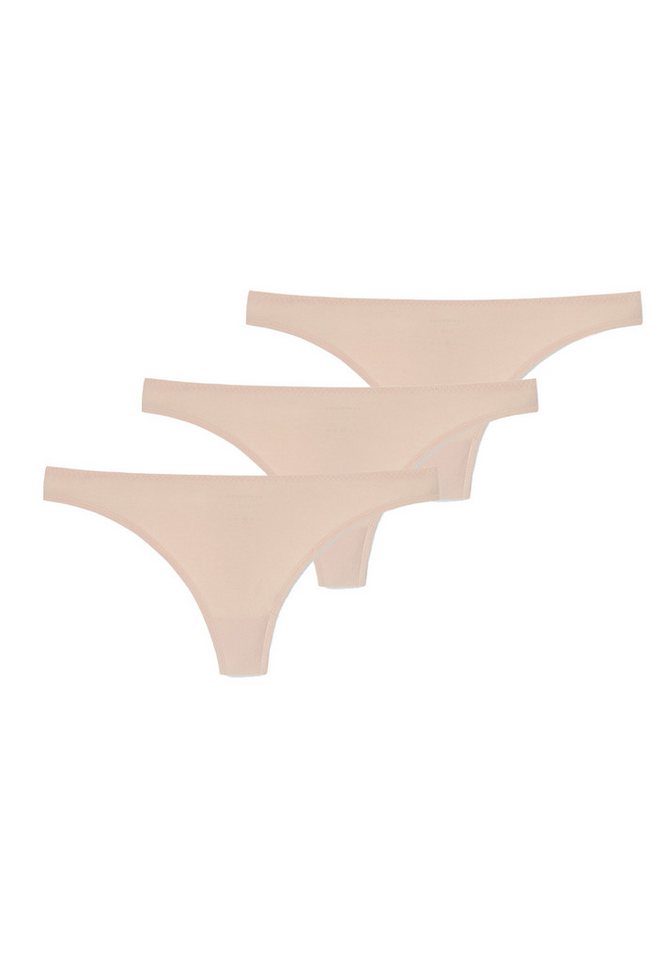 Schiesser T-String 3er Pack Invisible Lace (Spar-Set, 3-St) String - Leicht transparent - Rückteil aus weicher Spitze von Schiesser