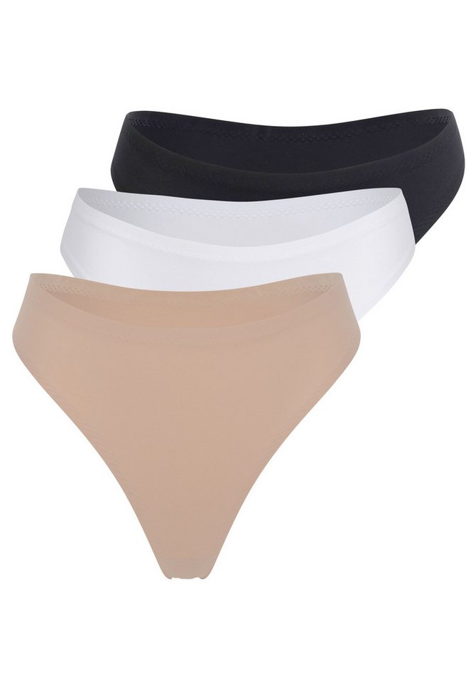 Schiesser T-String 3er Pack Invisible Soft (Spar-Set, 3-St) String - Sexy, knappe Schnittform von Schiesser