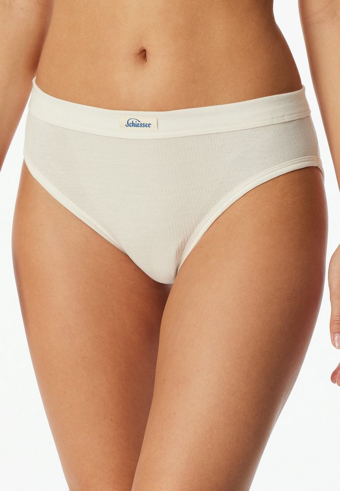 Schiesser Tai-Slip Revival Kollektion "Paula" Traditionelles, gewebtes Schiesser-Logo am Bund von Schiesser