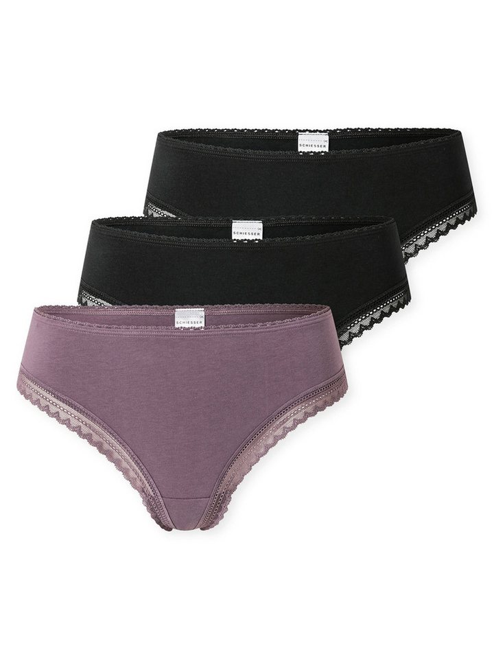 Schiesser Tanga Cheeky String (3-St) unterhose unterwäsche tanga von Schiesser