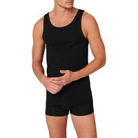 Schiesser Herren Unterhemd schwarz Baumwolle & Mix unifarben von Schiesser