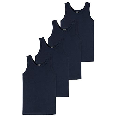 Schiesser - Teens Boys - 95/5 Multipacks - Unterhemd - 173538-4er Spar-Pack (152 Nachtblau) von Schiesser