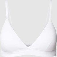 Schiesser Triangel-BH mit Feinripp Modell 'PURE RIB' in Weiss, Größe 80C von Schiesser