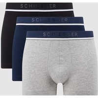 Schiesser Trunks mit Stretch-Anteil im 3er-Pack in Mittelgrau Melange, Größe XL von Schiesser