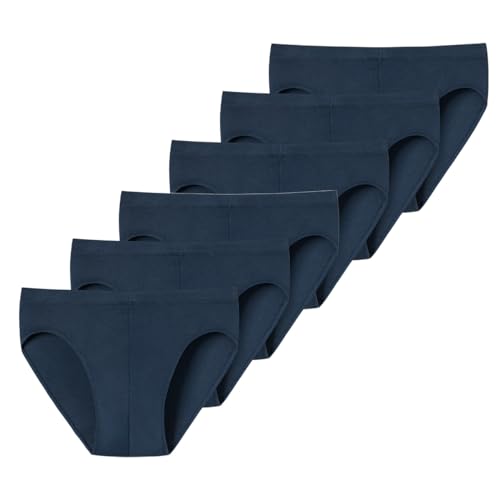 Schiesser Uncover by Basic - Mini Slip/Unterhose - 6er Pack (XXL Dunkelblau) von Schiesser