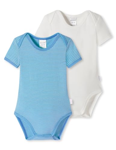 Schiesser Unisex Baby 2 Pack Bodies mit Arm-100% Organic Bio Baumwolle-Größe 56 bis 104 Unterwäsche, Sortiert 2_181001, 80 (2er Pack) von Schiesser