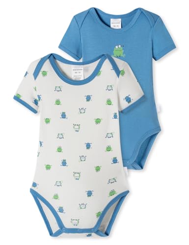 Schiesser Unisex Baby 2 Pack Bodies mit Arm-100% Organic Bio Baumwolle-Größe 56 bis 104 Unterwäsche, Sortiert 2_181003, 92 (2er Pack) von Schiesser