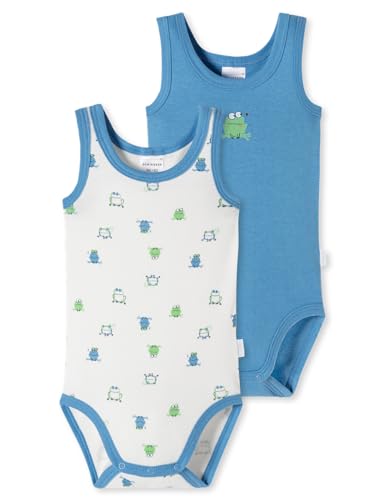 Schiesser Unisex Baby 2 Pack Wickelbody ohne Arm mit Knöpfen-100% Organic Bio Baumwolle-Größe 56 Unterwäsche, Sortiert 2_181000, 104 (2er Pack) von Schiesser