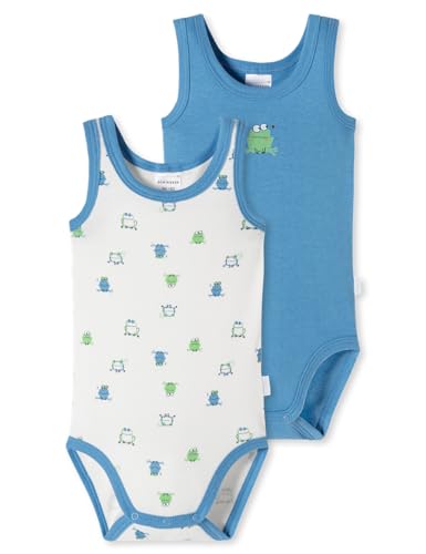Schiesser Unisex Baby 2 Pack Wickelbody ohne Arm mit Knöpfen-100% Organic Bio Baumwolle-Größe 56 bis 104 Unterwäsche, Sortiert 2_181000, 92 (2er Pack) von Schiesser
