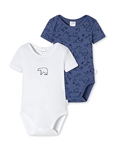 Schiesser Unisex Baby 2pack Bodies 1/2 Unterwäsche, Sortiert 1, 62 von Schiesser