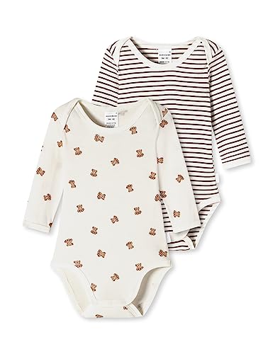 Schiesser Unisex Baby 2pack Bodies Langarm - Bio Baumwolle Baby und Kleinkind Unterwäsche Satz, Sortiert 1, 80 EU von Schiesser