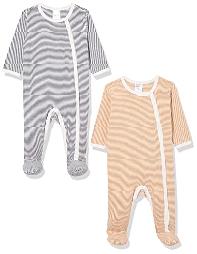 Schiesser Unisex Baby Doppelpack Strampler mit Fuß Kleinkind-Schlafanzüge, Mehrfarbig 1, 80 von Schiesser