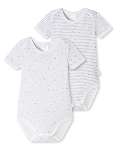 Schiesser Unisex Baby 2 PACK Bodies mit Arm - 100% Organic Bio Baumwolle - Größe 56 bis 104 von Schiesser