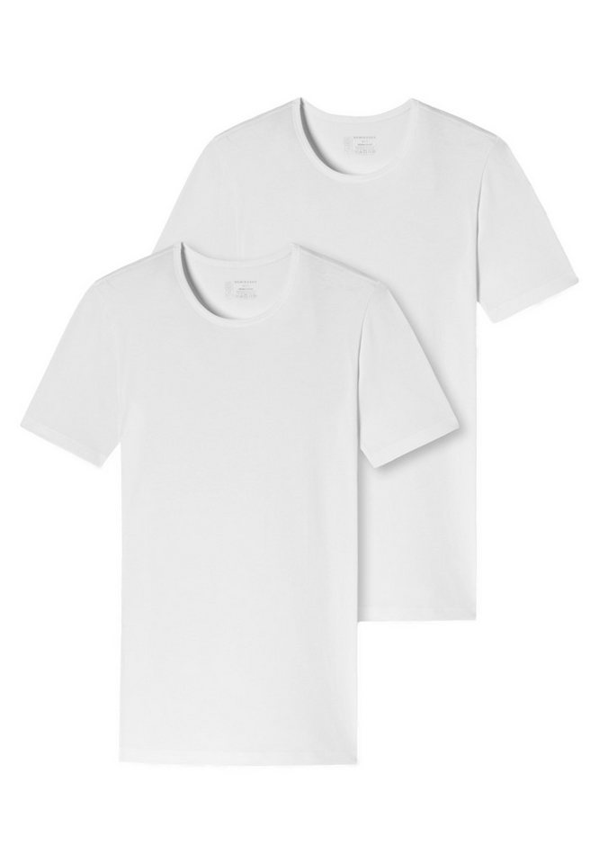 Schiesser Unterhemd 2er-Pack - 95/5 - Organic Cotton (Spar-Set, 2-St) Unterhemd / Shirt Kurzarm - Baumwolle von Schiesser
