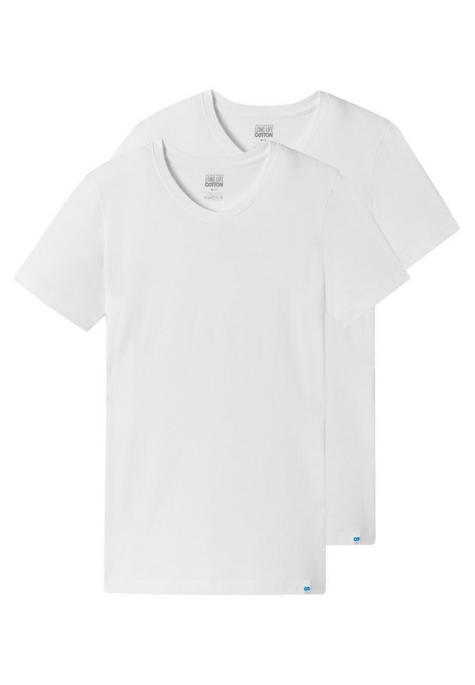 Schiesser Unterhemd 2er Pack Long Life Cotton (Spar-Set, 2-St) Unterhemd / Shirt Kurzarm - Baumwolle von Schiesser