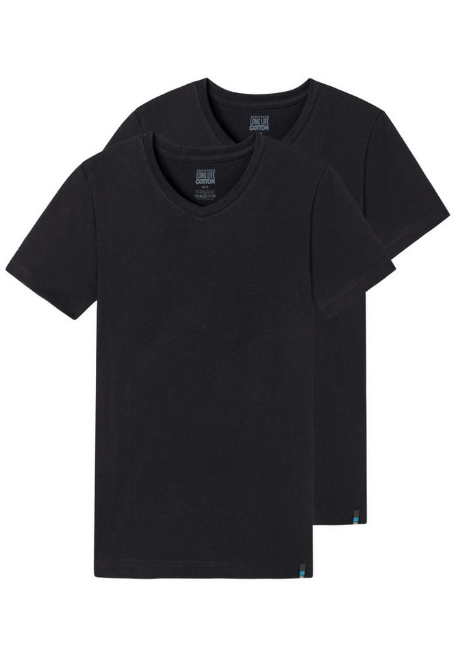 Schiesser Unterhemd 2er Pack Long Life Cotton (Spar-Set, 2-St) Unterhemd / Shirt Kurzarm - Baumwolle von Schiesser