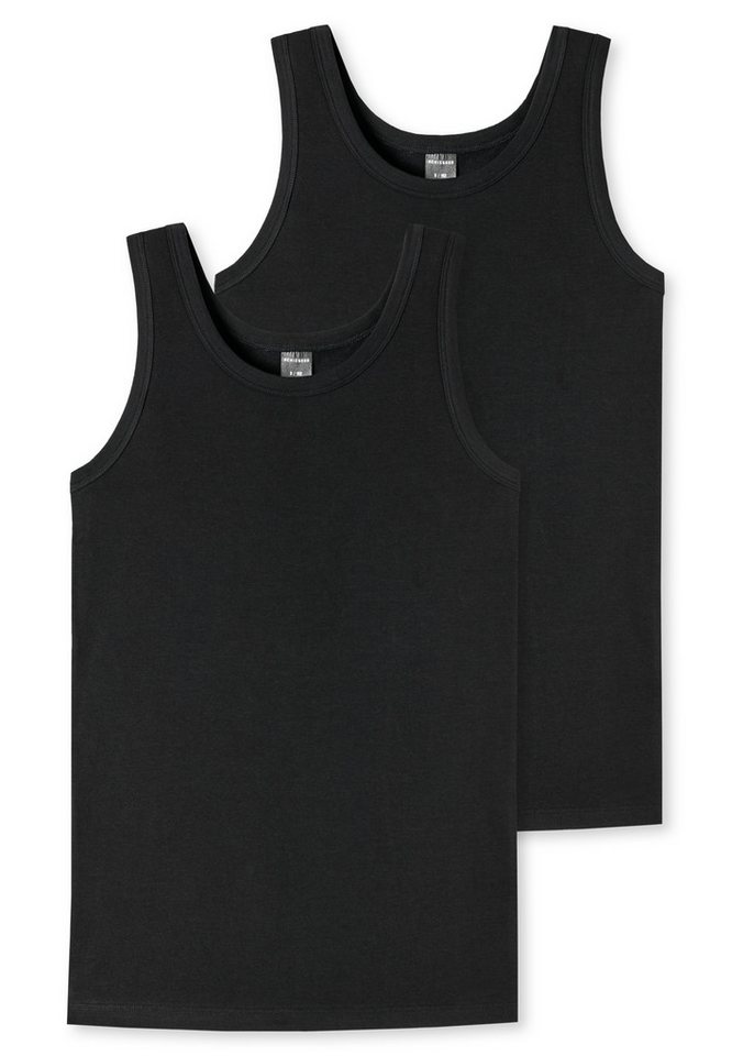 Schiesser Unterhemd 2er Pack Teens Boys 95/5 Organic Cotton (Spar-Set, 2-St) Unterhemd / Tanktop - Baumwolle - Runder Halsausschnitt von Schiesser