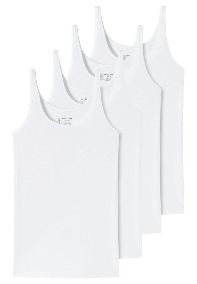 Schiesser Unterhemd 4er Pack 95/5 Organic Cotton (Spar-Set, 4-St) Unterhemd / Top - Baumwolle - von Schiesser