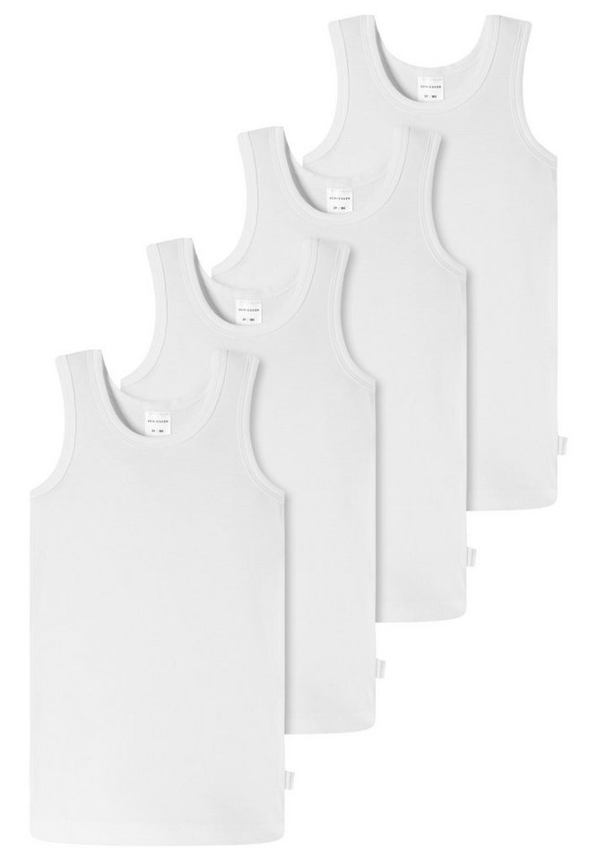 Schiesser Unterhemd 4er Pack Kids Boys 95/5 Organic Cotton (Spar-Set, 4-St) Unterhemd / Tanktop - Baumwolle - von Schiesser