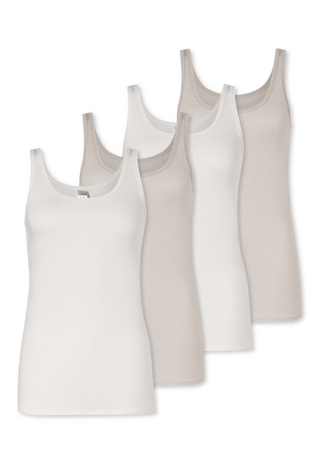 Schiesser Unterhemd 4er Pack Modal Essentials (Spar-Set, 4-St) Unterhemd / Top - Atmungsaktiv von Schiesser