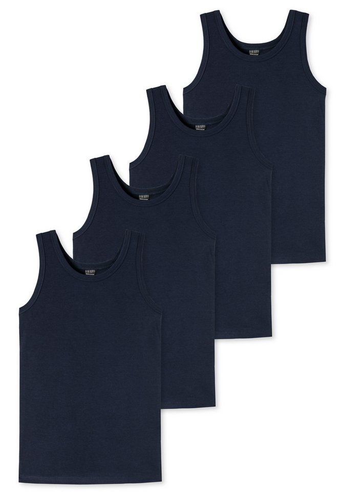 Schiesser Unterhemd 4er Pack Teens Boys 95/5 Organic Cotton (Spar-Set, 4-St) Unterhemd / Tanktop - Baumwolle - Runder Halsausschnitt von Schiesser