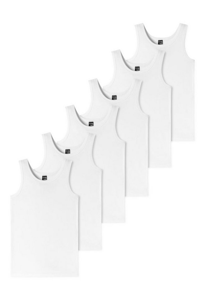 Schiesser Unterhemd 6er Pack Teens Boys 95/5 Organic Cotton (Spar-Set, 6-St) Unterhemd / Tanktop - Baumwolle - Runder Halsausschnitt von Schiesser