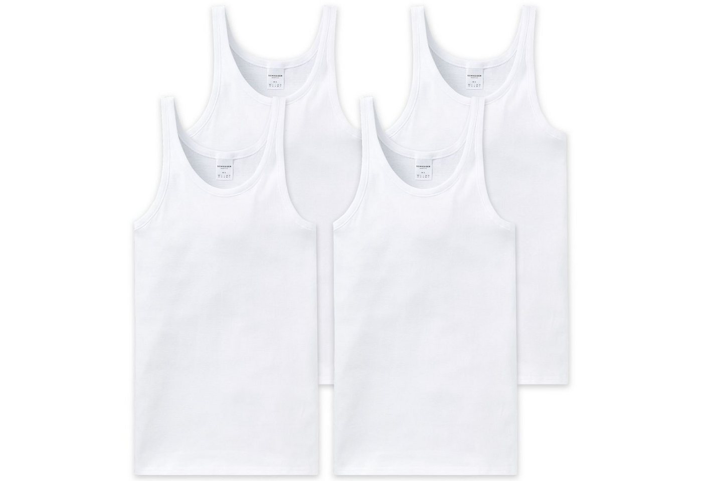 Schiesser Unterhemd Basic (3-St) schlichtes Basic-Unterhemd in Top-Markenqualtiät von Schiesser