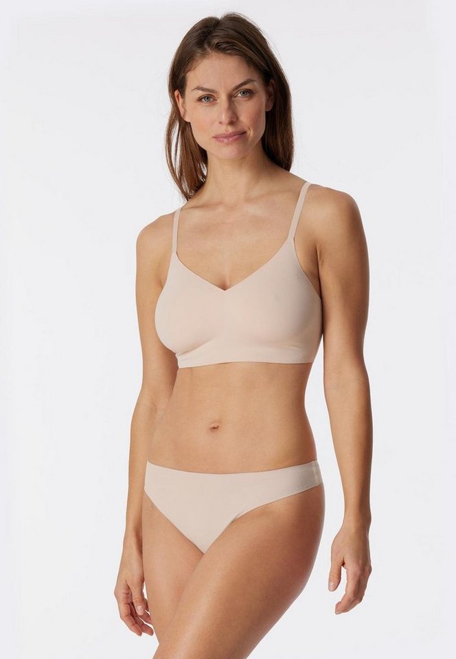 Schiesser Unterhemd Bustier mit Pads, sand von Schiesser