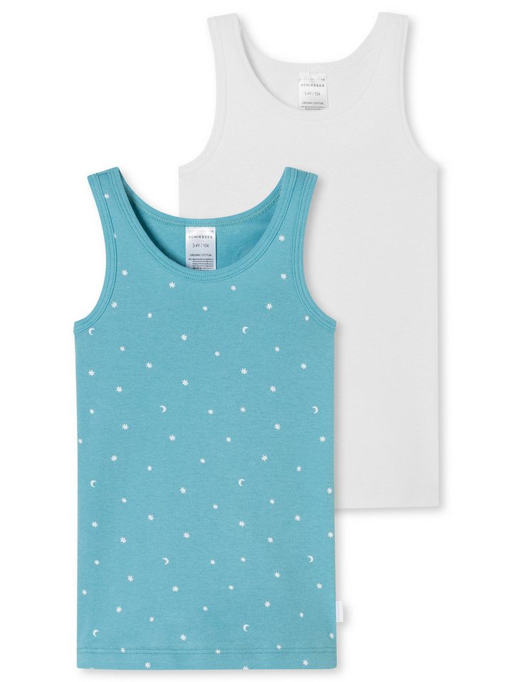 Schiesser Unterhemd Fine Rib (2-St) unterhemd unterzieh-shirt ärmellos von Schiesser