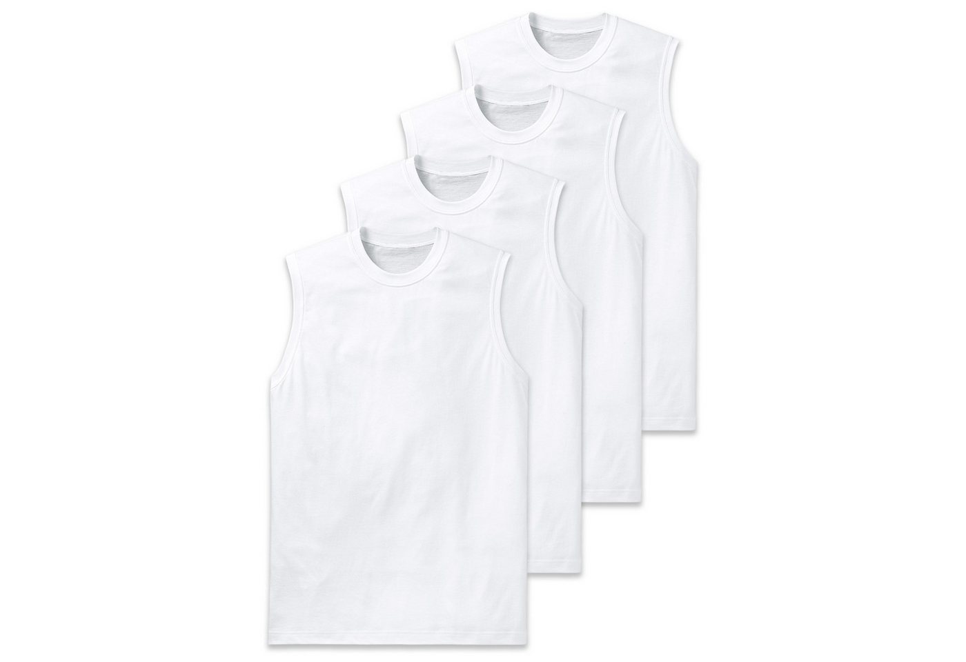 Schiesser Unterhemd Herren Unterhemd 4er Pack Baumwolle Essentials 4P (Packung, 4er Pack) von Schiesser