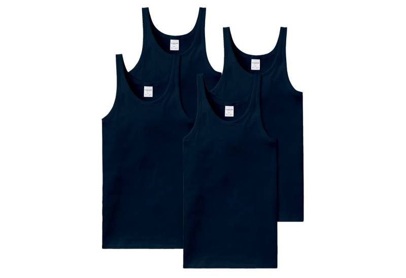 Schiesser Unterhemd Herren Unterhemd 4er Pack Baumwolle ESSENTIALS (Packung, 4er Pack) von Schiesser