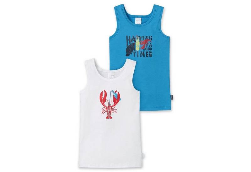 Schiesser Unterhemd Louie Lobster (Set, 2-St., 2er-Pack) Jungen Unterhemd, Tank Top, Feinripp-Qualität, Baumwolle von Schiesser