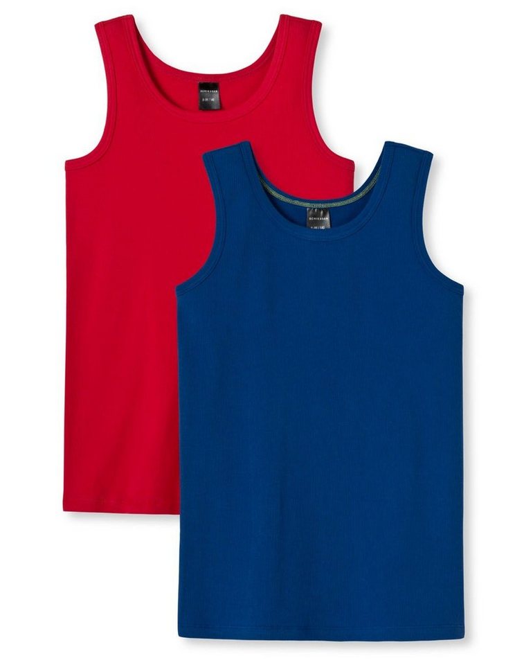 Schiesser Unterhemd Mix & Relax (Set, 2-St., 2er-Pack) Jungen 2er Set Unterhemd Hemd Tank Top Baumwolle von Schiesser