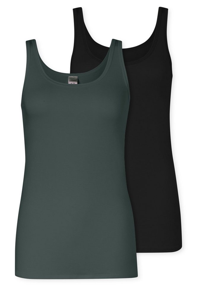 Schiesser Unterhemd Modal Essentials (2er Pack) Single Jersey, temperaturausgleichend, Rundhalsausschnitt von Schiesser