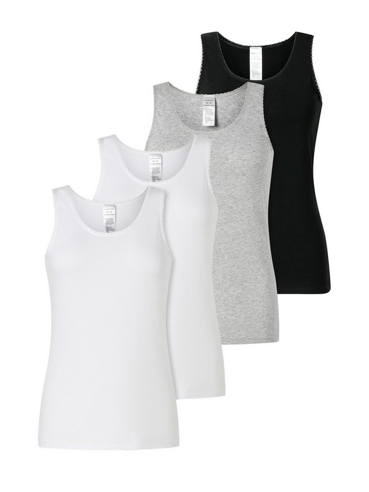 Schiesser Unterhemd Modern Multipacks (4-St) unterhemd unterzieh-shirt ärmellos von Schiesser