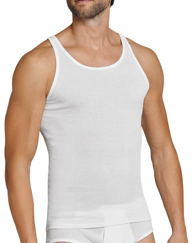 Schiesser Unterhemd Original Classics Doppelripp (Vorteilspack Spar-Pack, 2-St., 2er-Pack, 4er-Pack) Herren Trägershirt Multipack aus reiner Baumwolle von Schiesser